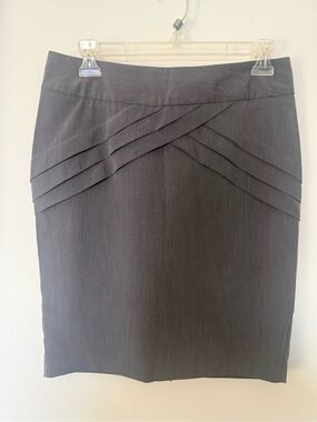 Pauln KC Gray Pencil Skirt Size Medium Career Office Stretch Mini Skirt